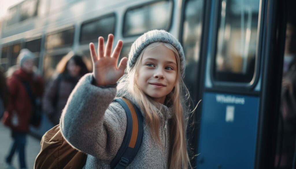 Przykład autobusu RTPartner zapewniającego bezpieczny przewóz dzieci w Krakowie